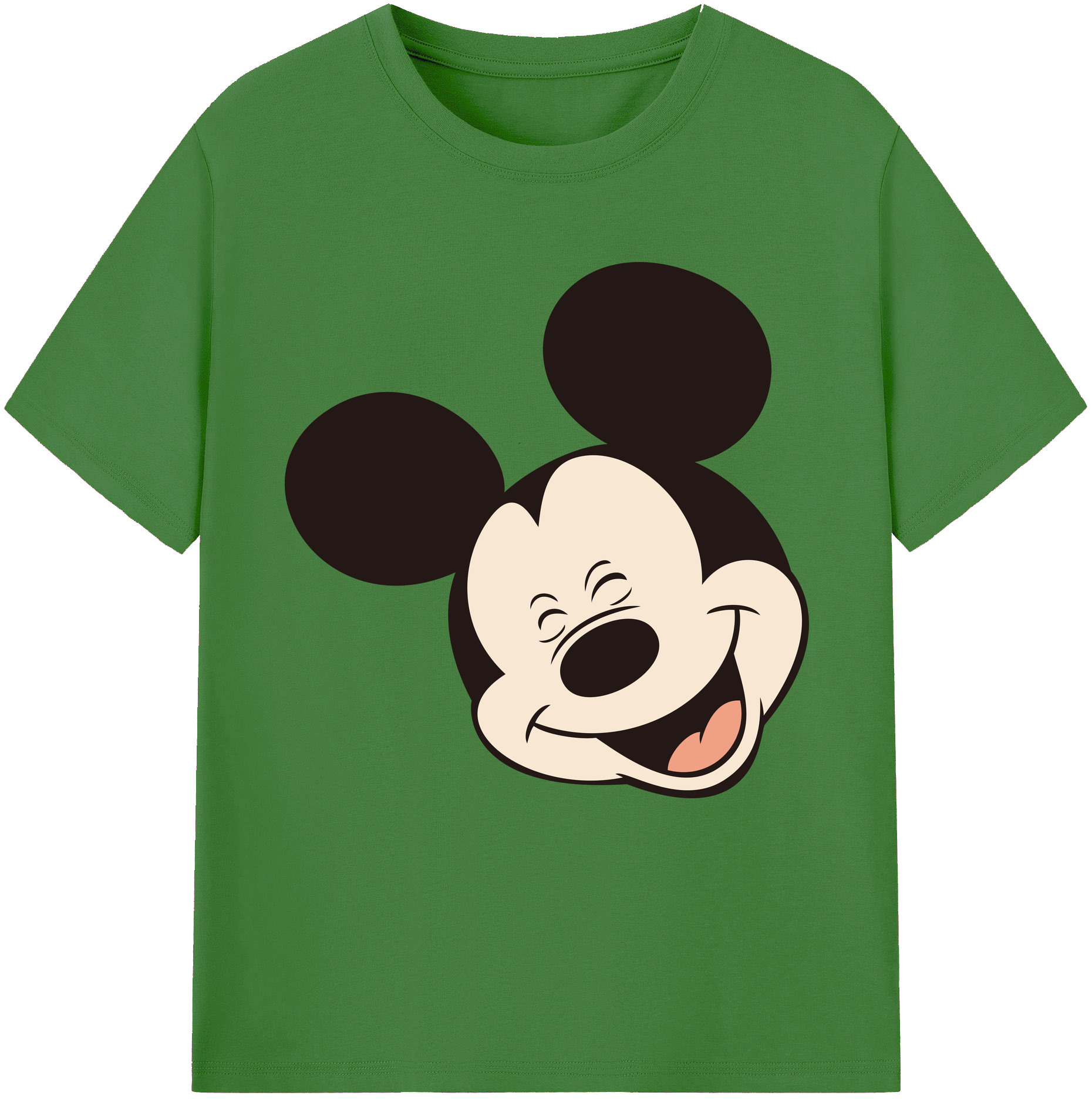 （画像用） ミッキーマウス Mickey Mouse レディースカジュアルプリントTシャツ（綿100％）